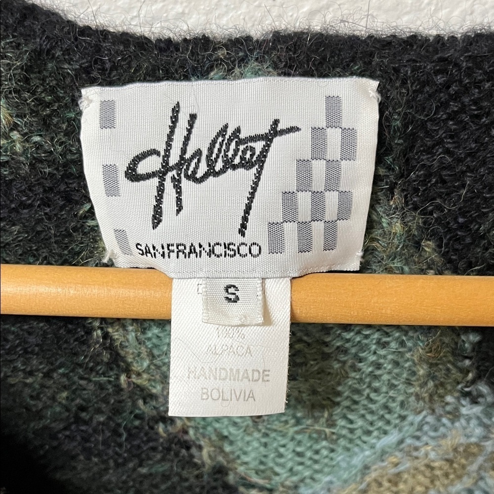 Vintage Hellet Leaf Patterned Sweater - 100% alpaca women’s size S - Picture 2 of 3